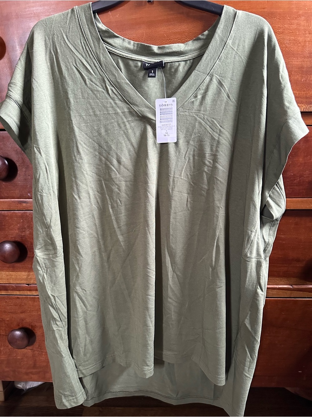 torrid Olive Green V-Neck Dolman Tunic